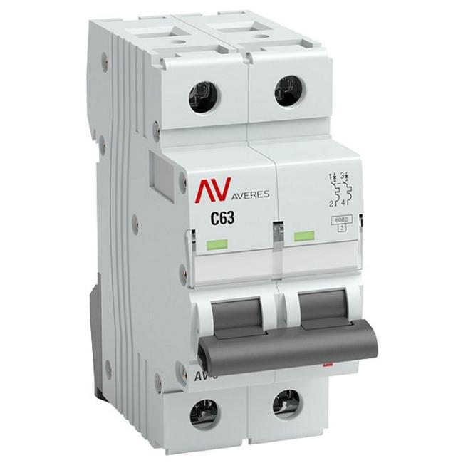 Автоматический выключатель EKF AVERES 2P 4А (B) 10кА, mcb10-2-04B-av Автоматический выключатель EKF AVERES 2P 4А (B) 10кА, mcb10-2-04B-av