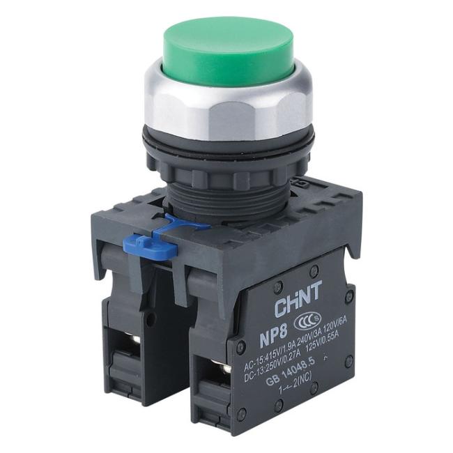 Кнопка управления NP8-10GND/5 1НО желтая AC110В-220В(LED) IP65 (R)(CHINT) Кнопка управления NP8-10GND/5 1НО желтая AC110В-220В(LED) IP65 (R)(CHINT)