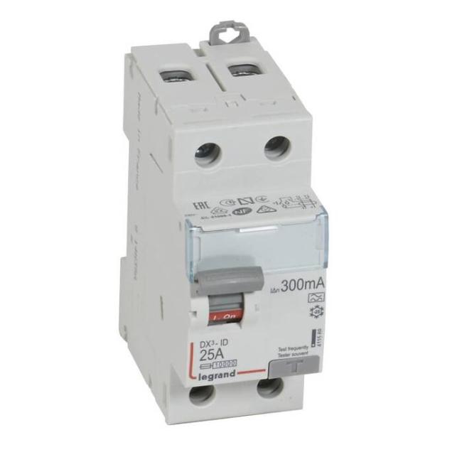 УЗО Legrand DX? 2P 25А 10 кА, 300 мА ( A ), 411569 УЗО Legrand DX? 2P 25А 10 кА, 300 мА ( A ), 411569