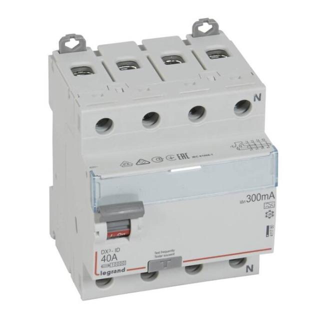 УЗО Legrand DX? 4P 40А 10 кА, 300 мА ( A ), 411780 УЗО Legrand DX? 4P 40А 10 кА, 300 мА ( A ), 411780