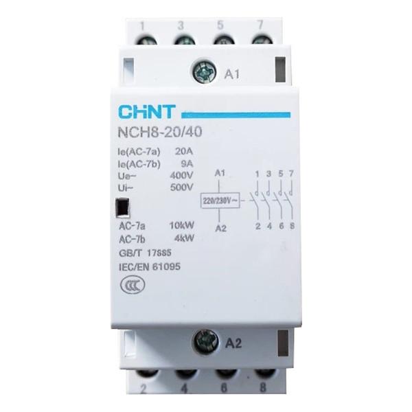 Модульный контактор Chint NCH8 4НО 20А 24В AC, 256086 Модульный контактор Chint NCH8 4НО 20А 24В AC, 256086