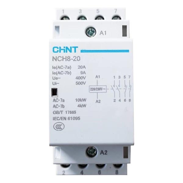 Модульный контактор Chint NCH8 2НО+2НЗ 20А 24В AC, 256088 Модульный контактор Chint NCH8 2НО+2НЗ 20А 24В AC, 256088
