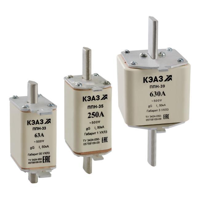 Вставка плавкая ППН-39-X0-3-125А-УХЛ3-КЭАЗ