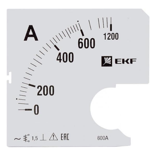Шкала сменная для A961 600/5А-1,5 EKF PROxima Шкала сменная для A961 600/5А-1,5 EKF PROxima