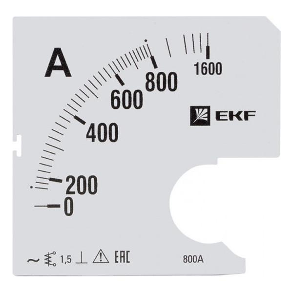 Шкала сменная для A961 800/5А-1,5 EKF PROxima Шкала сменная для A961 800/5А-1,5 EKF PROxima