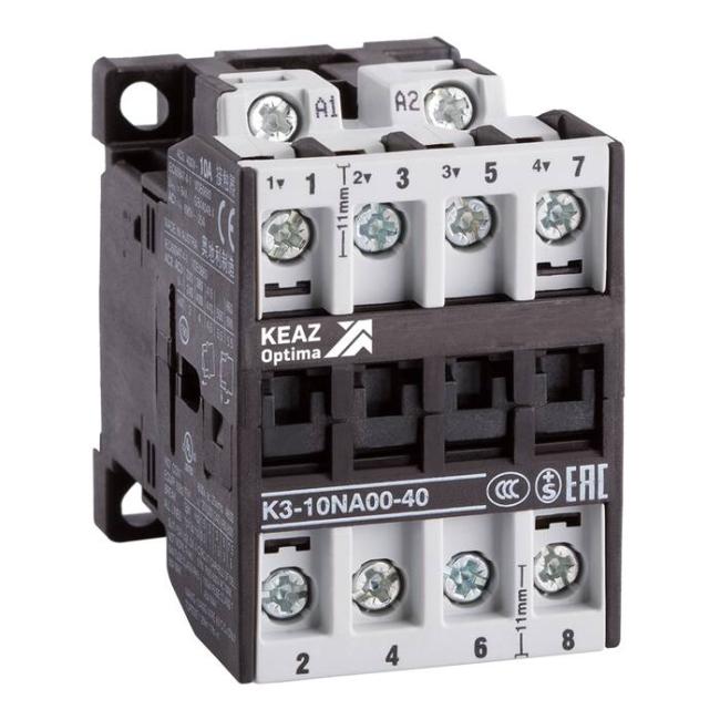 Контактор КЭАЗ OptiStart K3 4P 14А 400В AC 5.5кВт, 116999 Контактор КЭАЗ OptiStart K3 4P 14А 400В AC 5.5кВт, 116999
