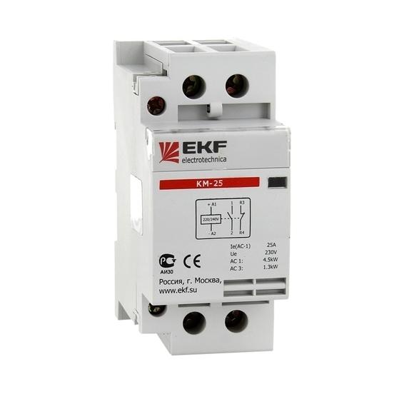 Модульный контактор EKF КМ 3НО+1НЗ 16А 230В AC, km-3-16-31 Модульный контактор EKF КМ 3НО+1НЗ 16А 230В AC, km-3-16-31