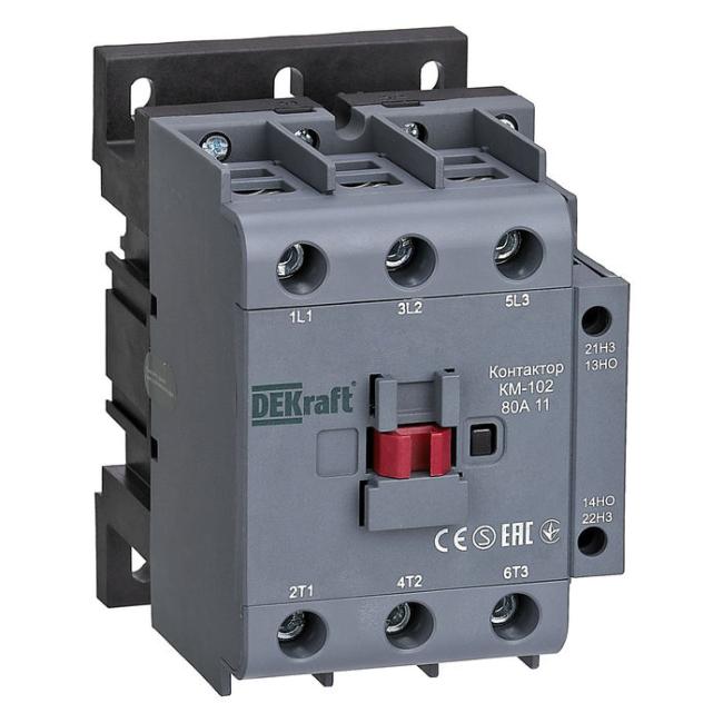 Контактор DEKraft 80А 36В AC, 22330DEK Контактор DEKraft 80А 36В AC, 22330DEK