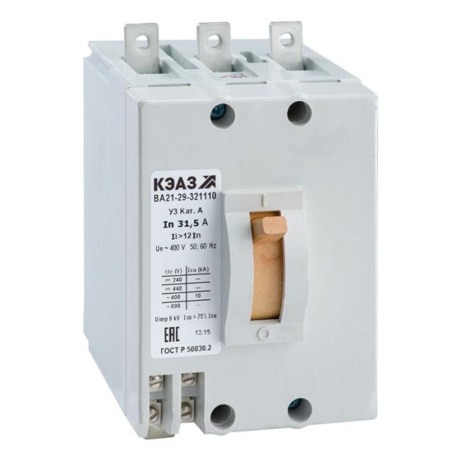 Силовой автомат КЭАЗ ВА21-29, 3P, 63А, 248975