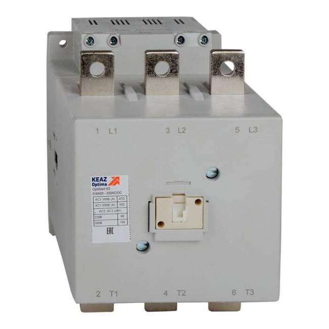Контактор КЭАЗ OptiStart K3 3P 176А 110В AC/DC 90кВт, 117541 Контактор КЭАЗ OptiStart K3 3P 176А 110В AC/DC 90кВт, 117541